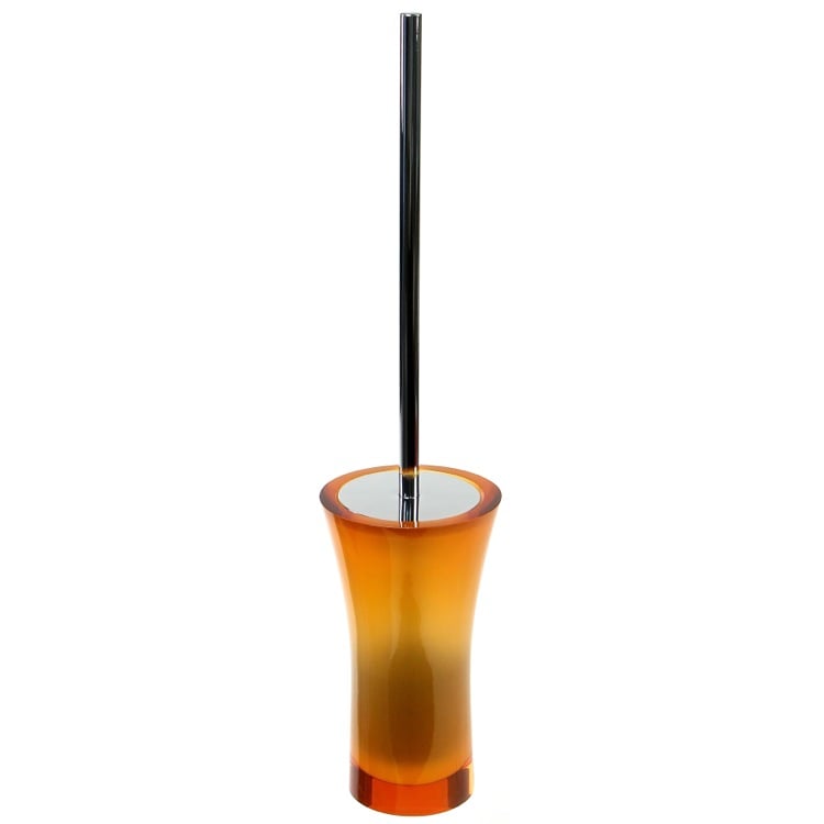 Toilet Brush, Gedy AU33-67, Free Standing Toilet Brush Holder Made From Thermoplastic Resins in Orange Finish